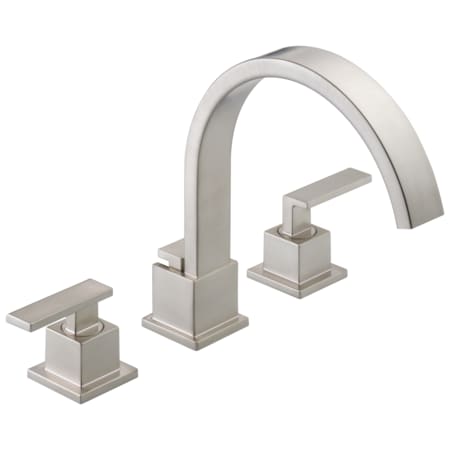 Delta 3-hole 8-16" installation Hole Deck-Mount without Diverter Tub Filler Faucet, Stainless T2753-SS